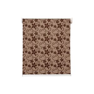 Micasa Arabesque Printed Elegant and Simple Design Blackout Roller Blind Brown 180 x 120cm